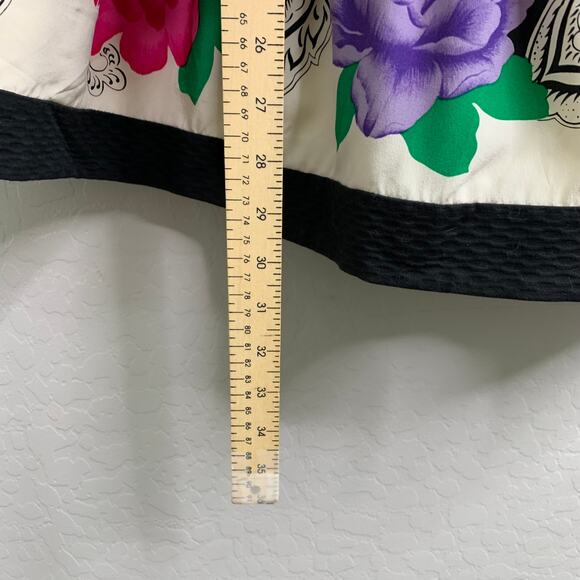 VTG Lillie Rubin Womens 4 Silk Floral Ruffle Bottom Poofy Dress Strapless 80s - Picture 11 of 11